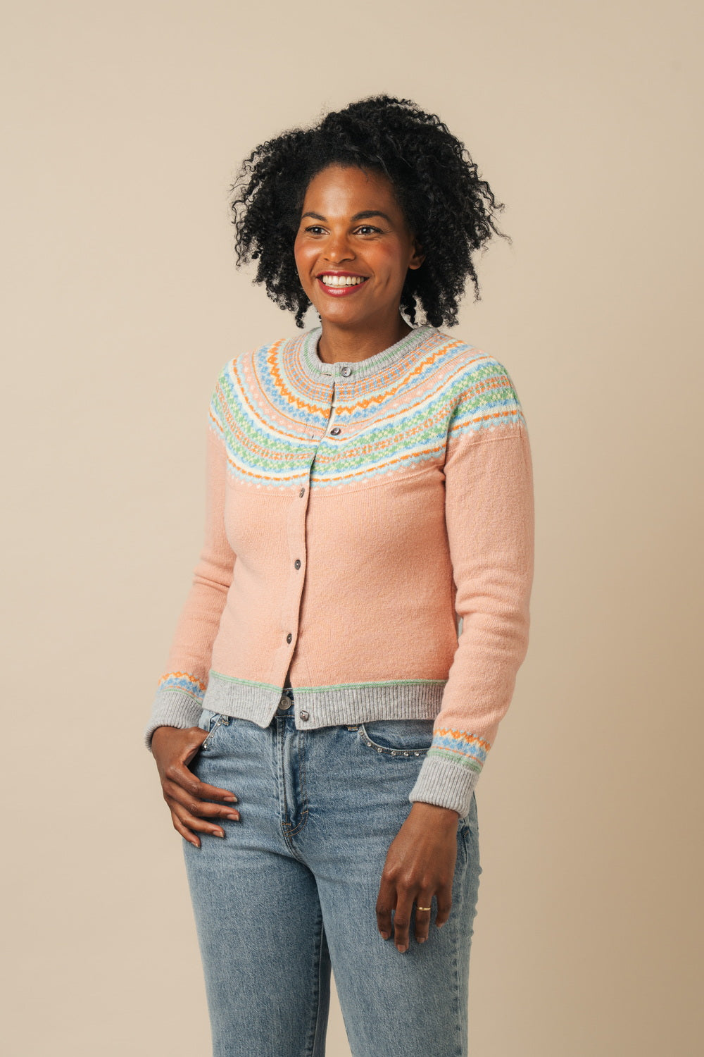 Eribe Alpine Short Cardigan- Honeysuckle
