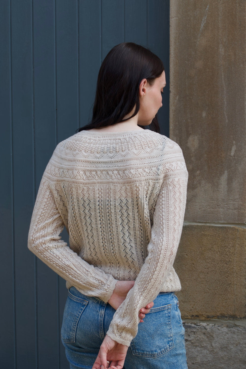 Vaila Lace Cardigan - Oatmeal