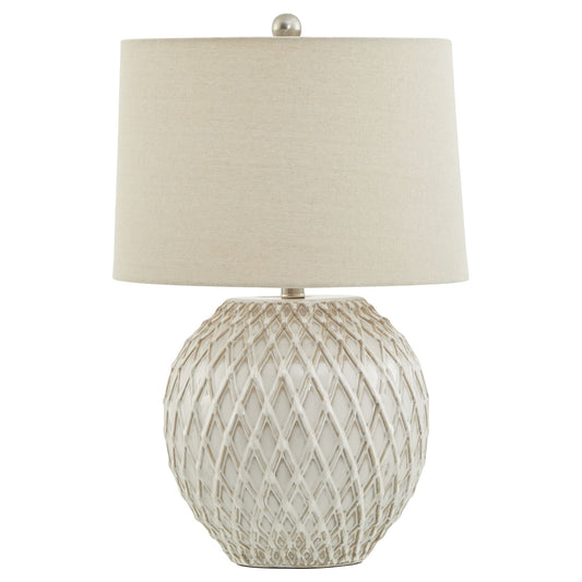 Table Lamp with white ceramic base
