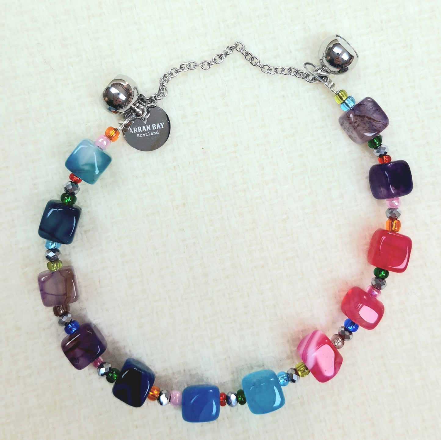 Agate Jewellery - Blue, Green and Pink