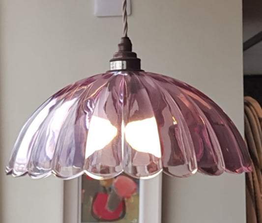 Glass Rose Petal Pendant Light