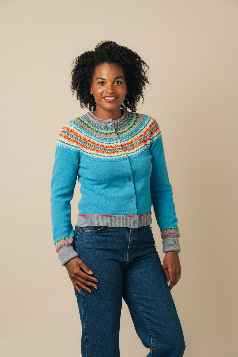 Eribe Alpine Short Cardigan - Aqua