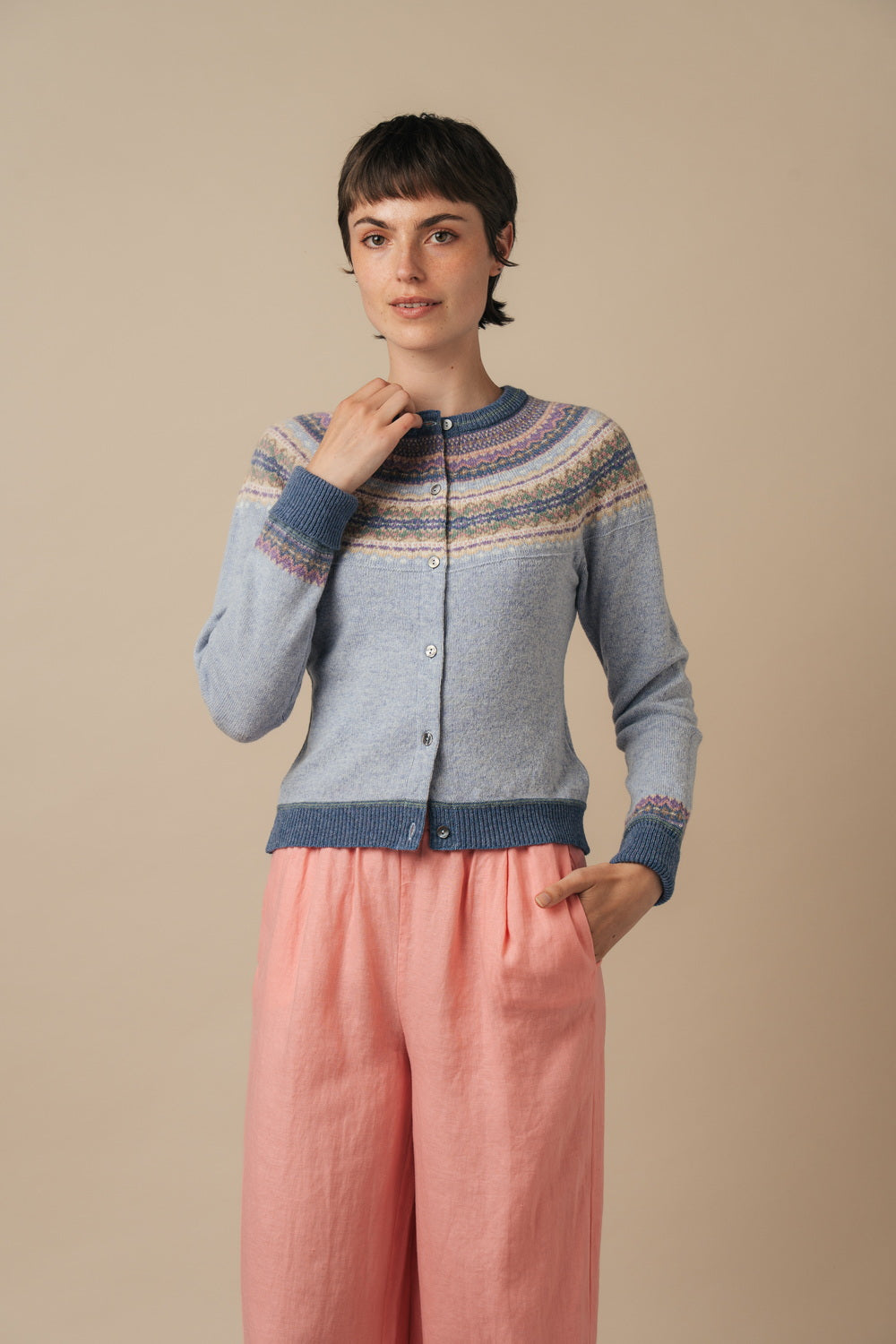 Eribe Alpine Short Cardigan - Dove