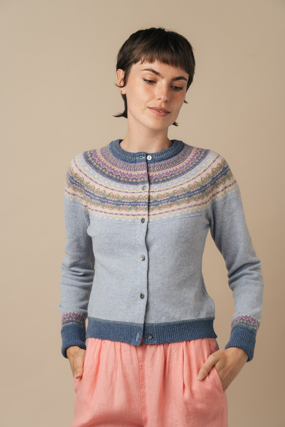 Eribe Alpine Short Cardigan - Dove