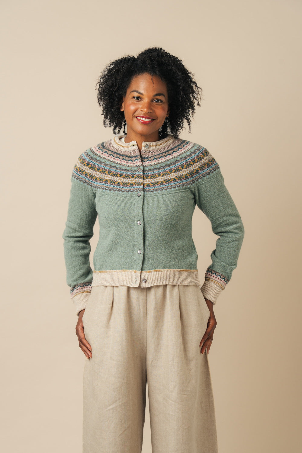 Eribe Alpine Short Cardigan - Sage