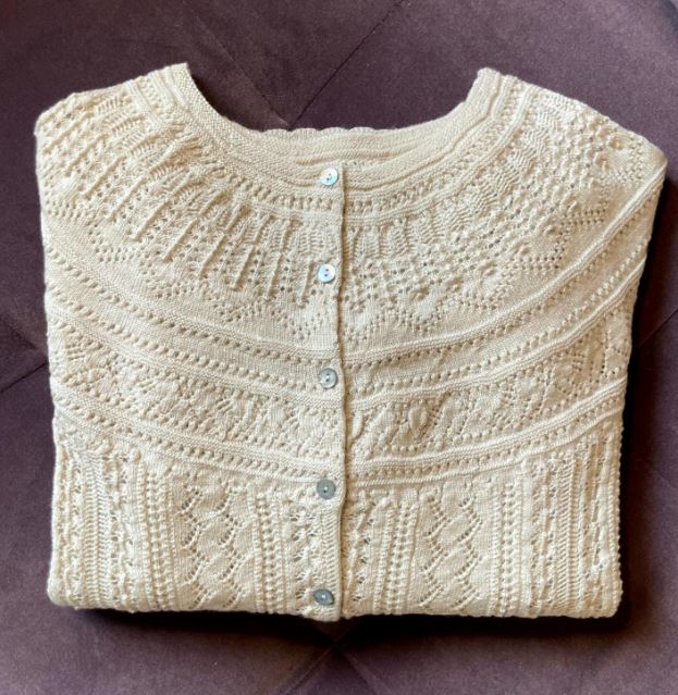 Vaila Lace Cardigan - Oatmeal