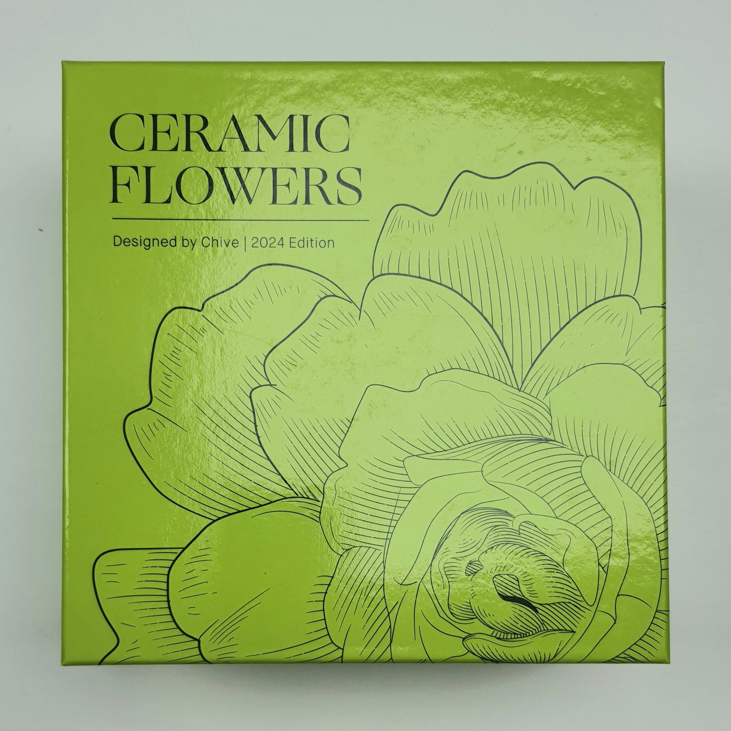 Ceramic Flower; Peridot Sorbet Peony