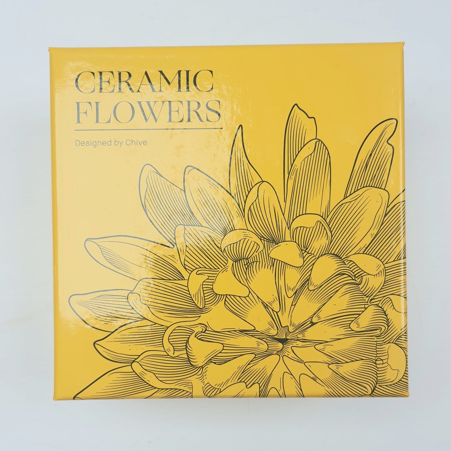 Ceramic Flower; Burnt Yellow Elegance Ranunculus