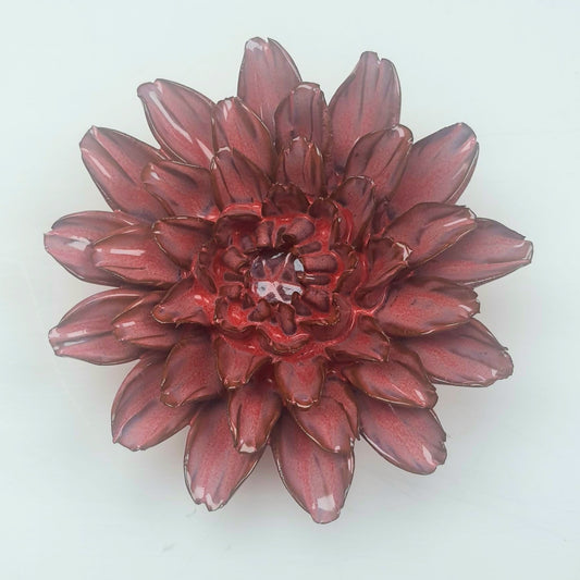 Ceramic Flower; Blush Pink Star Dahlia