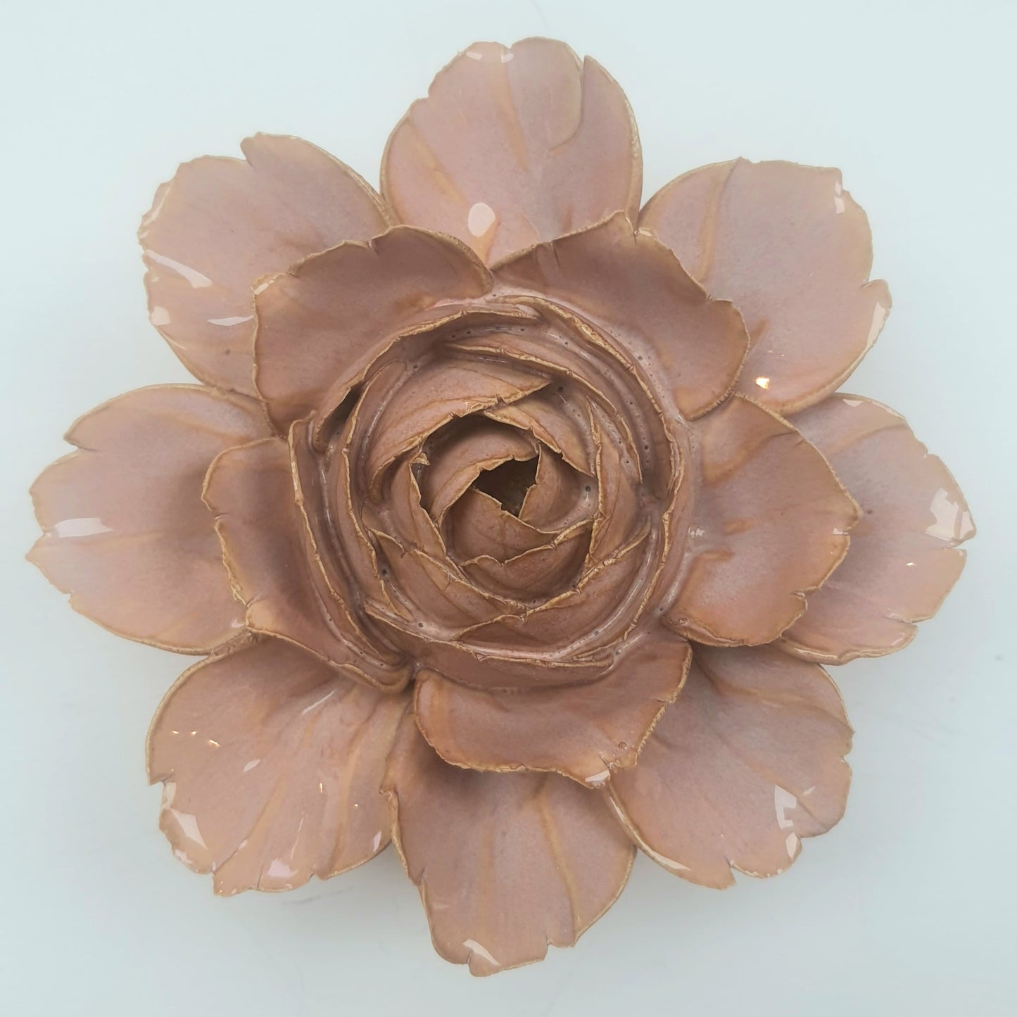 Ceramic Flower; Rose Pink Camellia