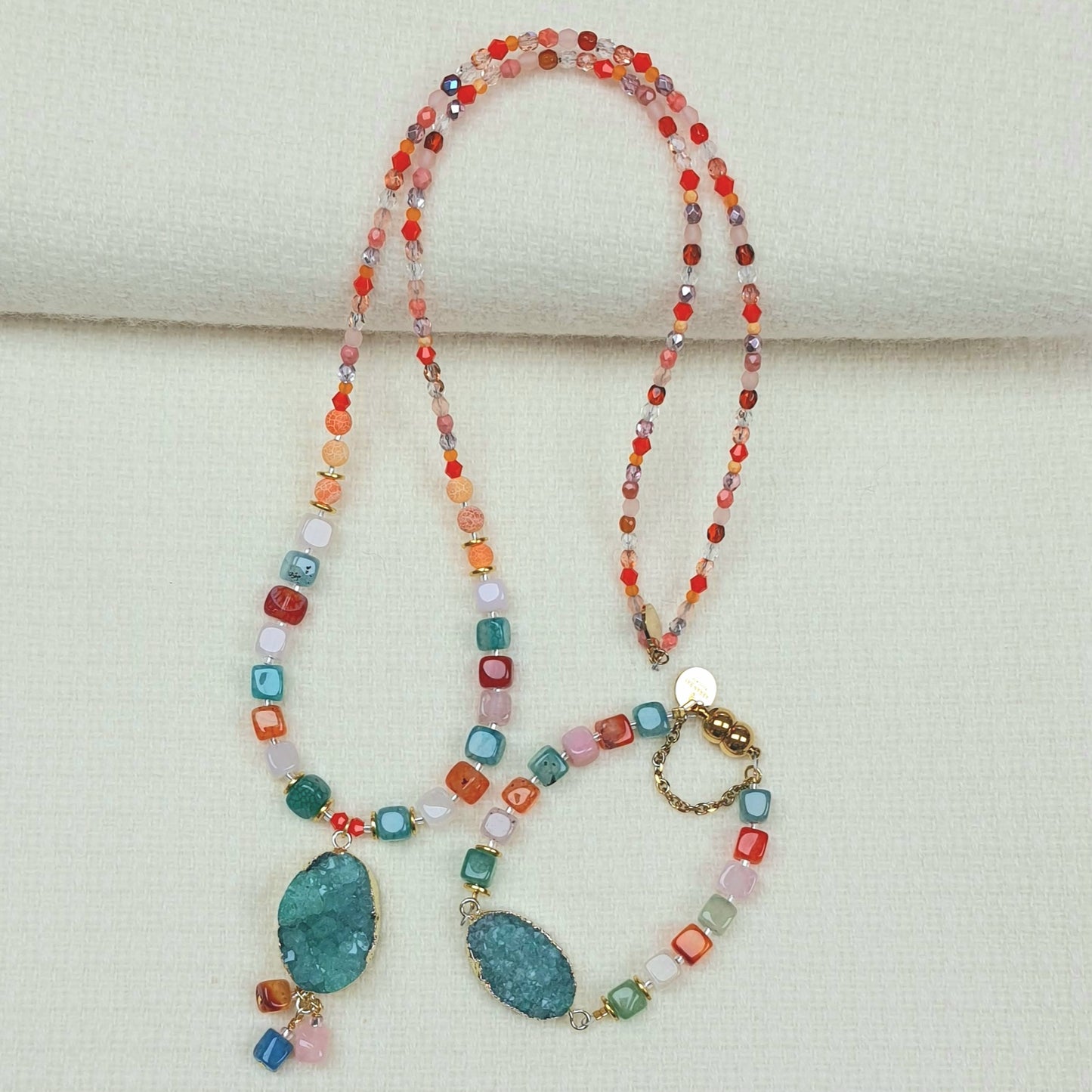 Agate Jewellery with Druzy Stone