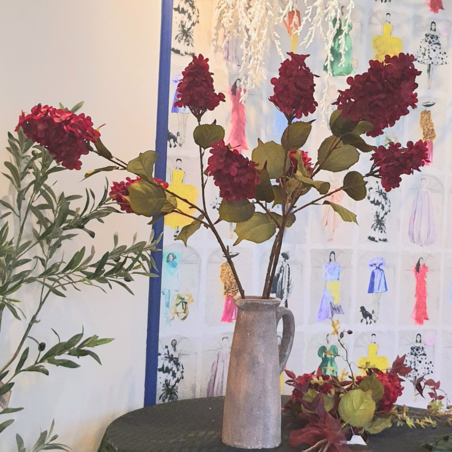 Hydrangea 3 flower heads