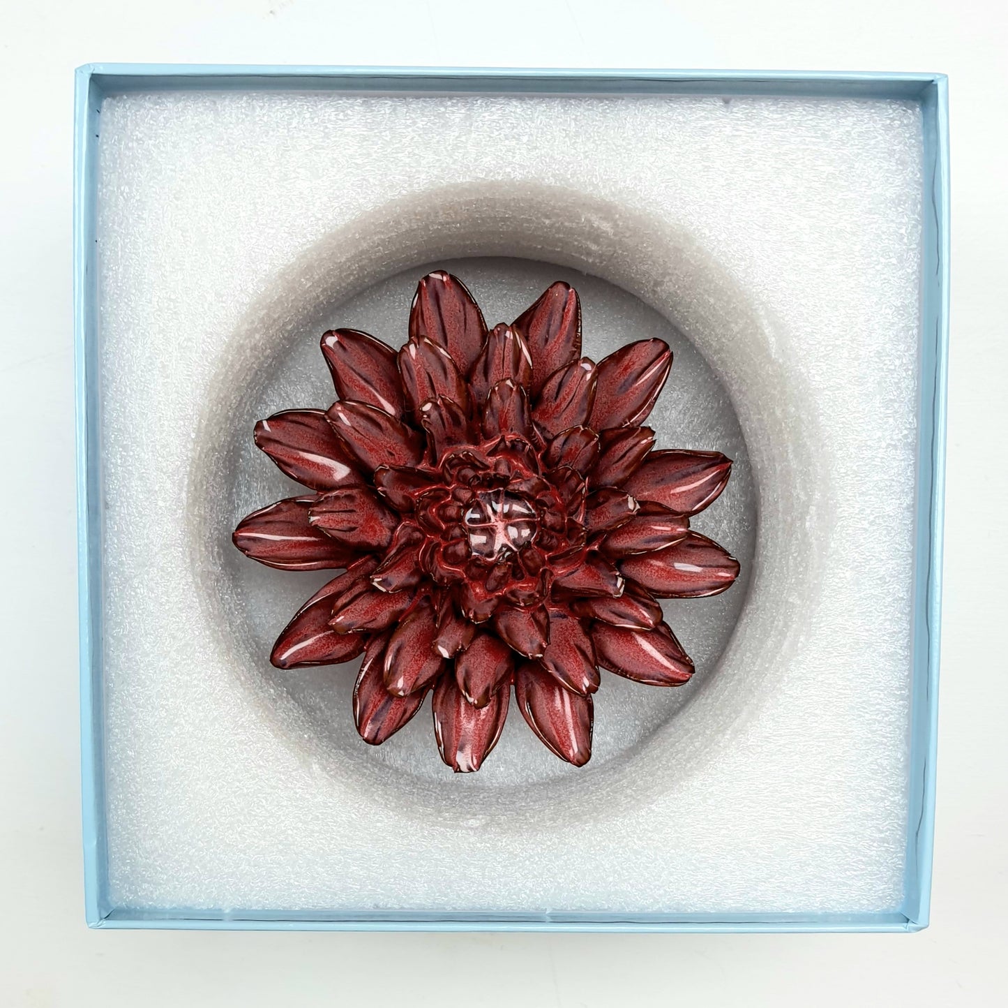 Ceramic Flower; Blush Pink Star Dahlia