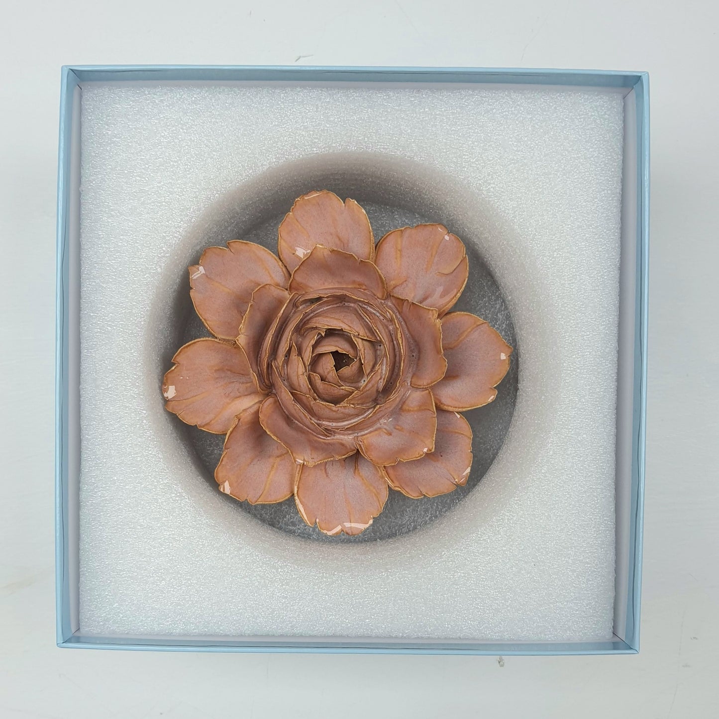 Ceramic Flower; Rose Pink Camellia