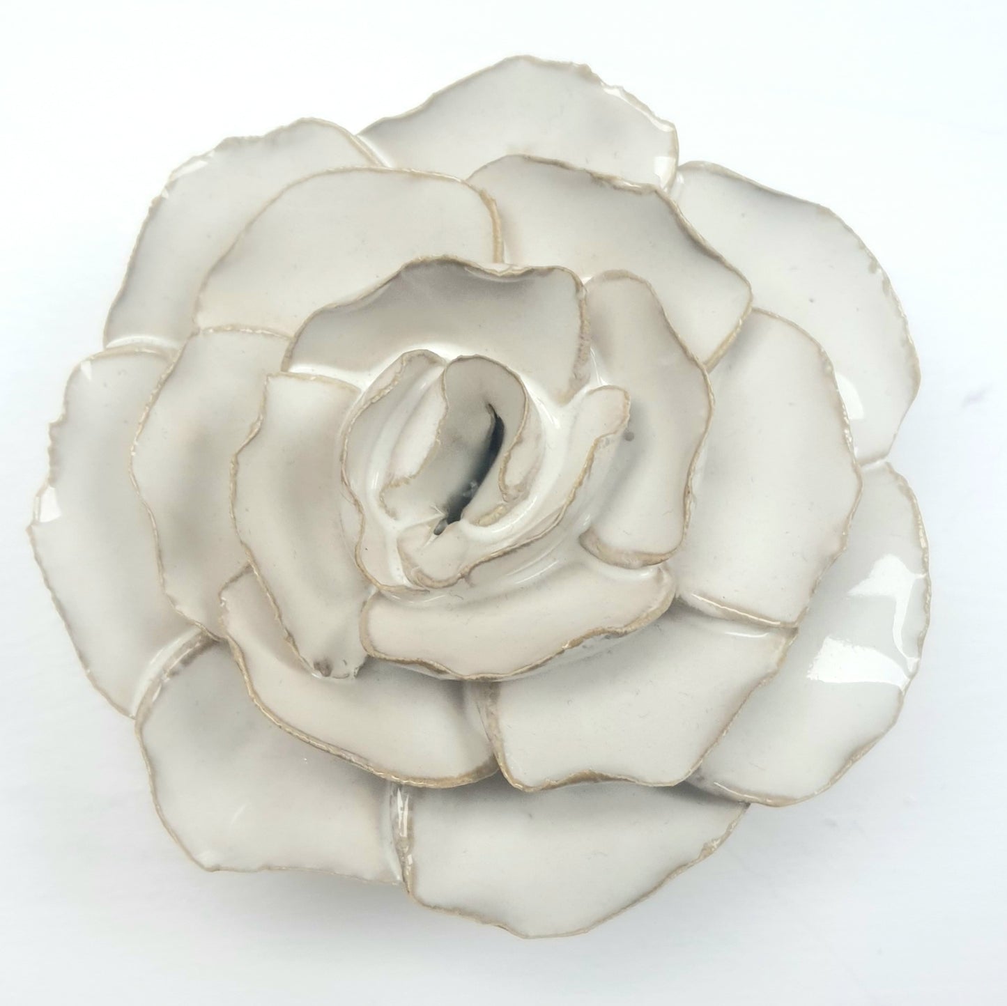 Ceramic Flower; Ivory Amandine Ranunculus